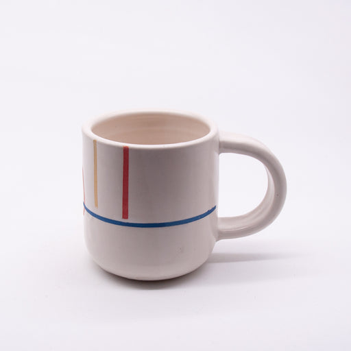 Color Block Mug No.6 -White Glaze